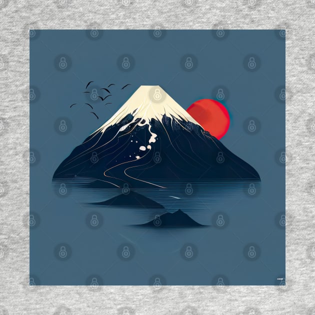 Mount Fuji Japan Illustration by unrealartwork